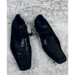 Paradox London Upper Leather Dress Shoes Mens 41 US 8 Black Lace Up Hand Made